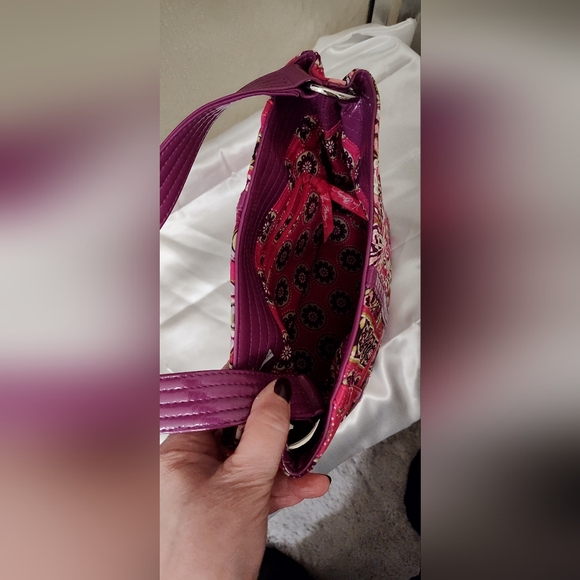 Vera Bradley Vintage Pinks And Purples  Bag Tote With Single Strap - Picture 6 of 9